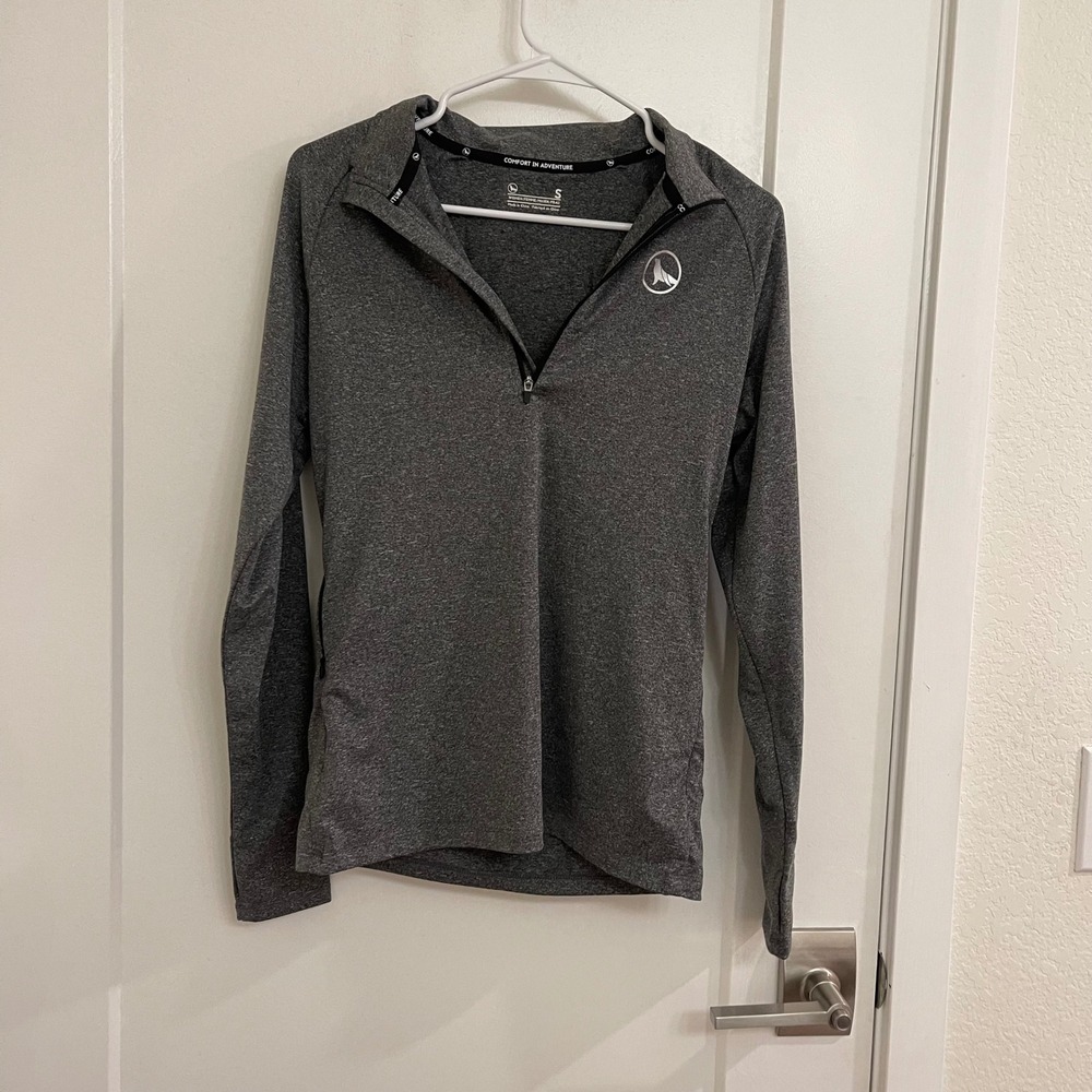 Polar Seal Heated Gray Womens Jacket Quarter Zip Outdoors Running Activewear